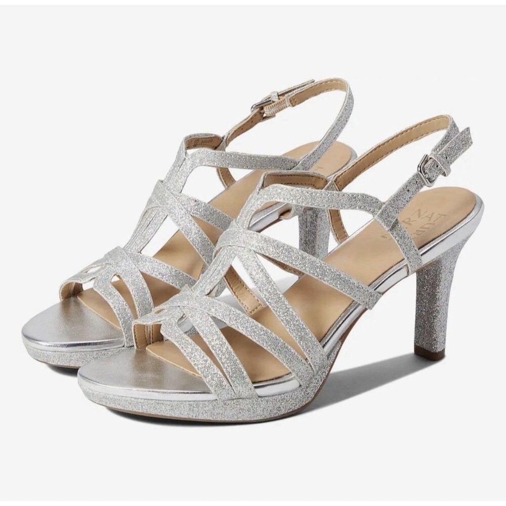 Naturalizer Baylor Dress Sandal, Women's Size 6.5M Silver MSRP $89